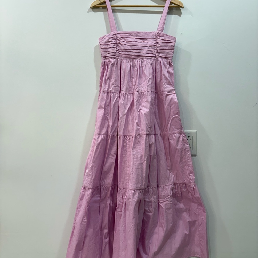 Pink Ruffle Maxi Dress